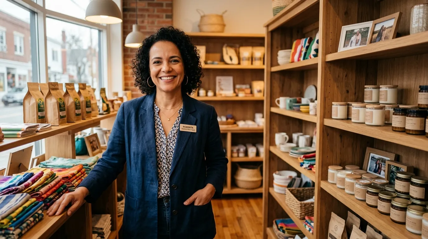 Comercio fundado por brasileiros nos Estados Unidos prosperando no mercado local.